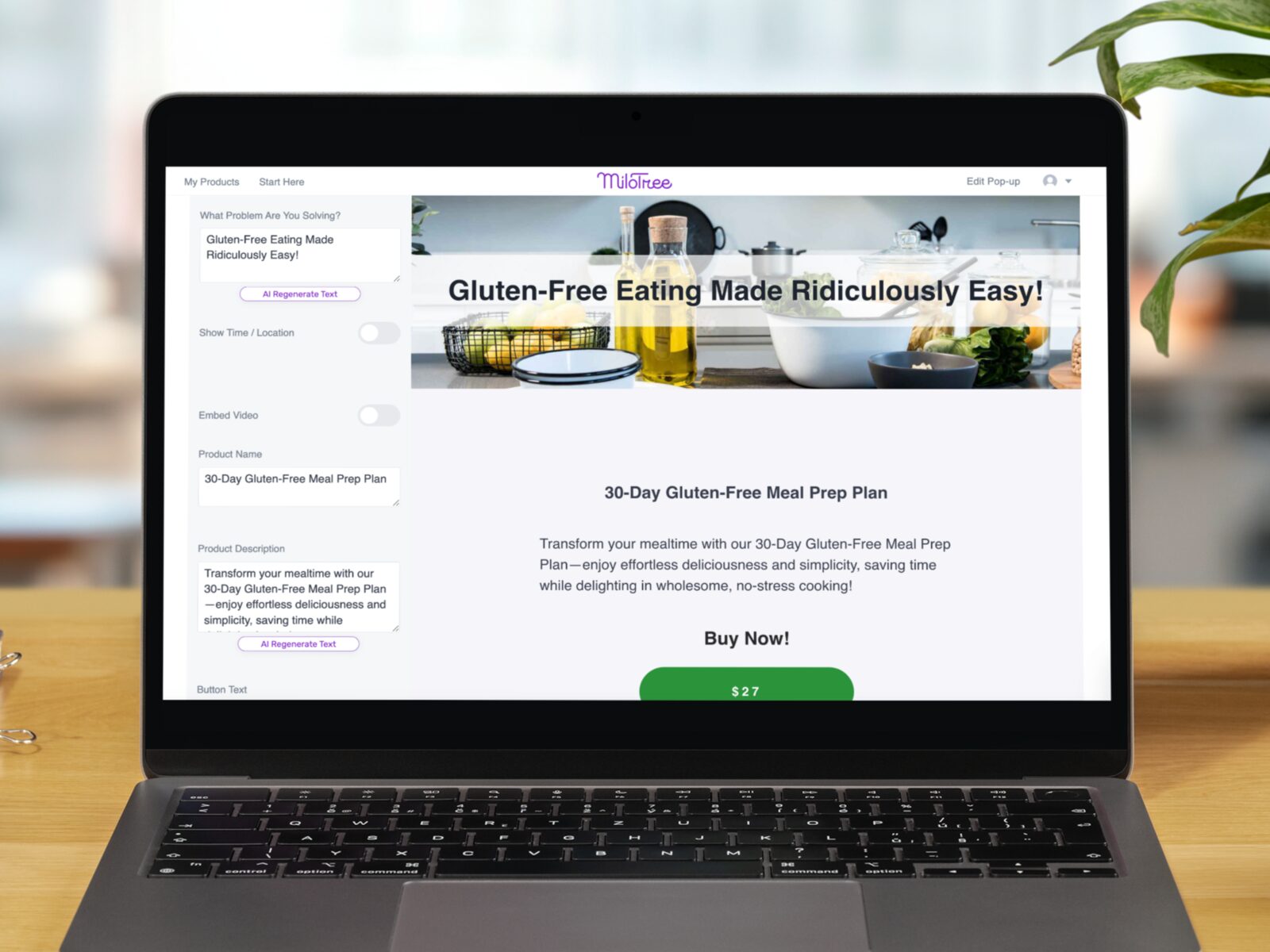 MiloTree Product Dashboard