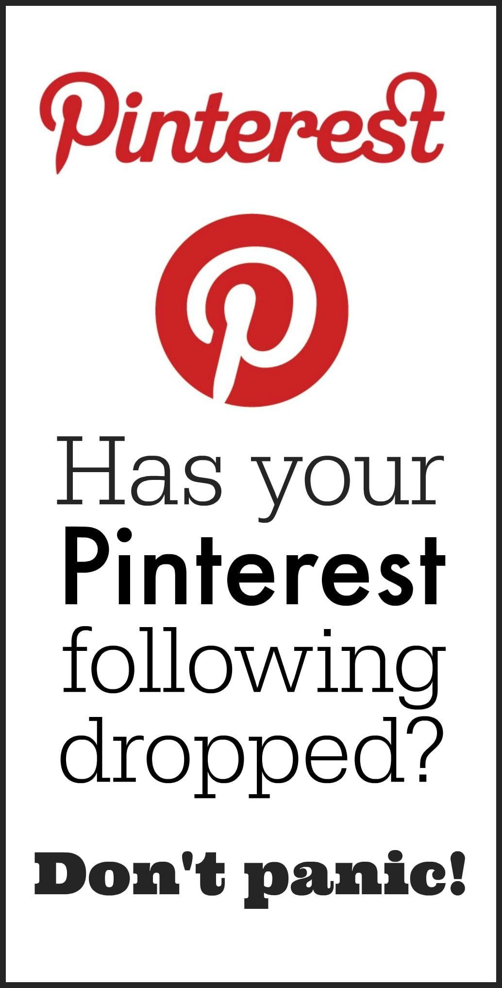Has your Pinterest following dropped? You're not alone. Don't panic. Read more at MiloTree.com.