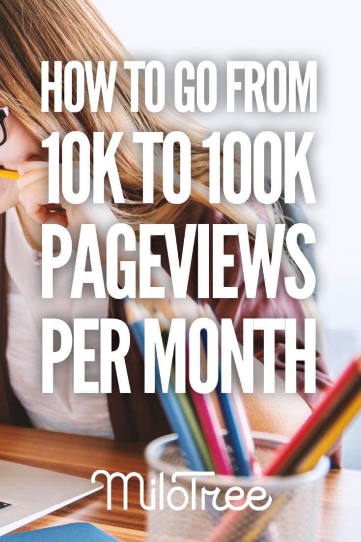 How to Go From 10k to 100k Pageviews per Month | MiloTree.com