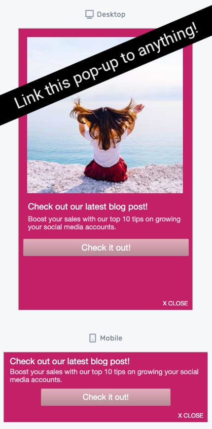 Introducing the New Custom Link MiloTree Pop-Up!