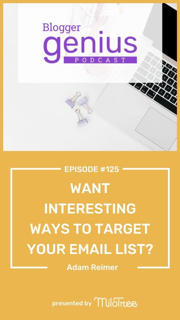 Want Interesting Ways to Target Your Email List? | The Blogger Genius Podcast