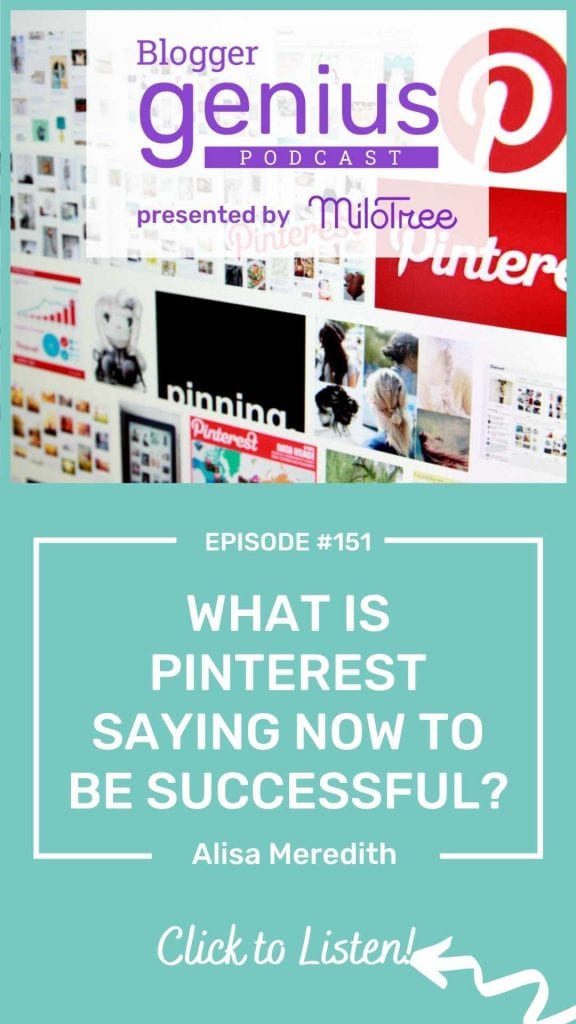 What is Pinterest Saying Now to Be Successful on PInterest and Drive Traffic to your Blog? Listen to this episode of The Blogger Genius Podcast with Jillian Leslie to learn more! | MiloTree.com #socialmediamarketing