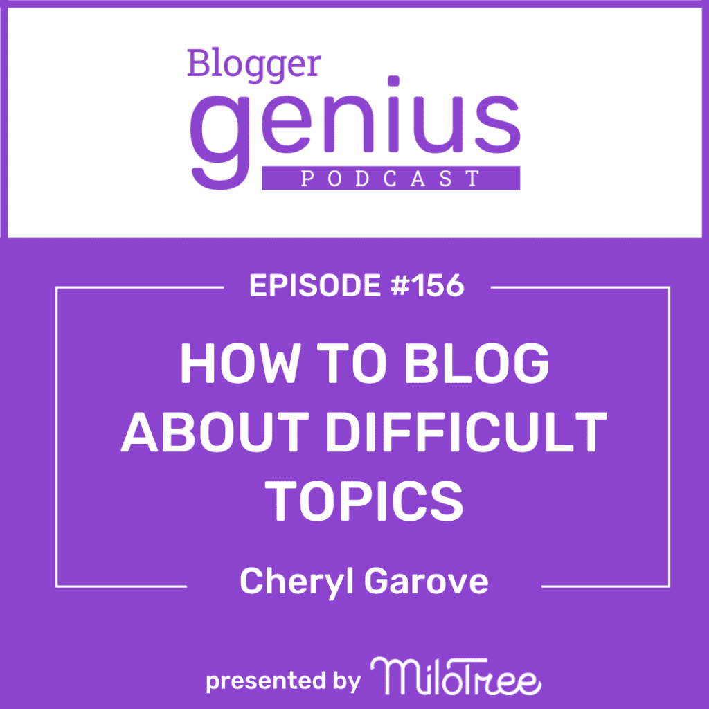 Ready to get vulnerable? Learn how to write about challenging topics in your blog. Listening to this new episode of The Blogger Genius Podcast with Jillian Leslie to hear one woman's story talking about food addiction and alcohol and drug addiction. This is brought to you by the MiloTree app.