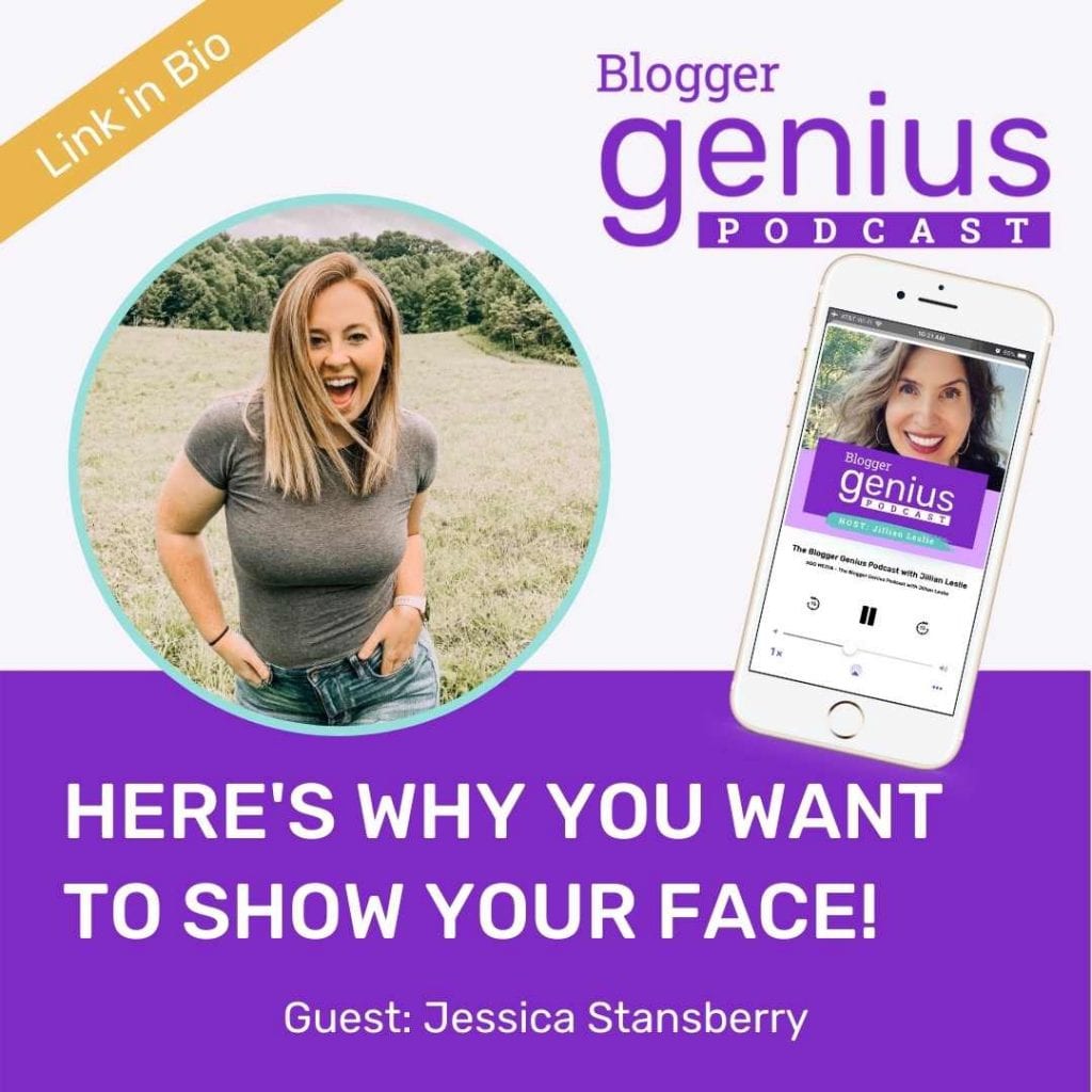 Listen to this episode of The Blogger Genius Podcast with Jillian Leslie to see why video and showing your face are so important now to grow your blog and online business! | MiloTree.com