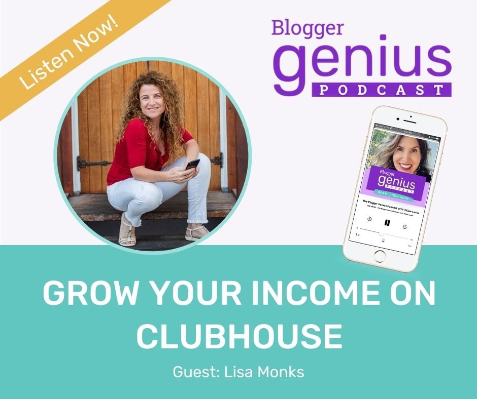 Trying to figure out how to grow your income on Clubhouse? Listen to this episode of The Blogger Genius Podcast with Jillian Leslie to find out! | Brought to you by MiloTree.com