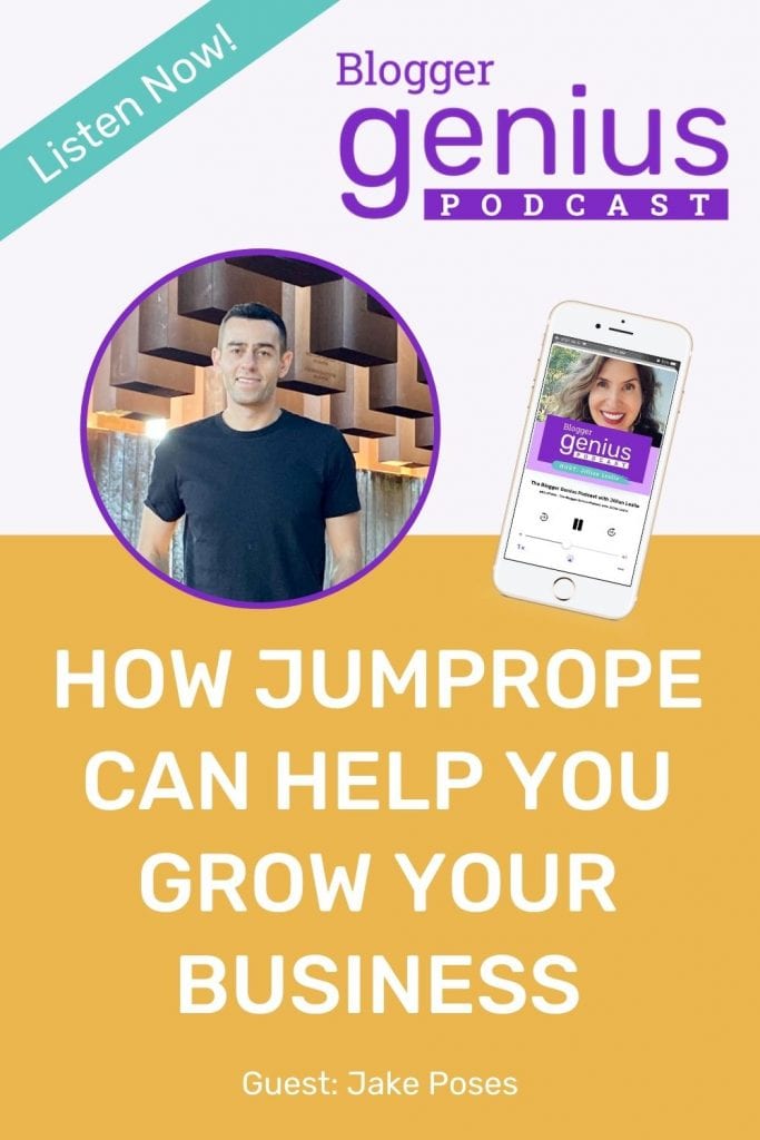 Ready to see how Jumprope can help you grow your business? Listen to this new episode of The Blogger Genius Podcast with Jillian Leslie to find out all about this exciting new tool and platform. | MiloTree.com