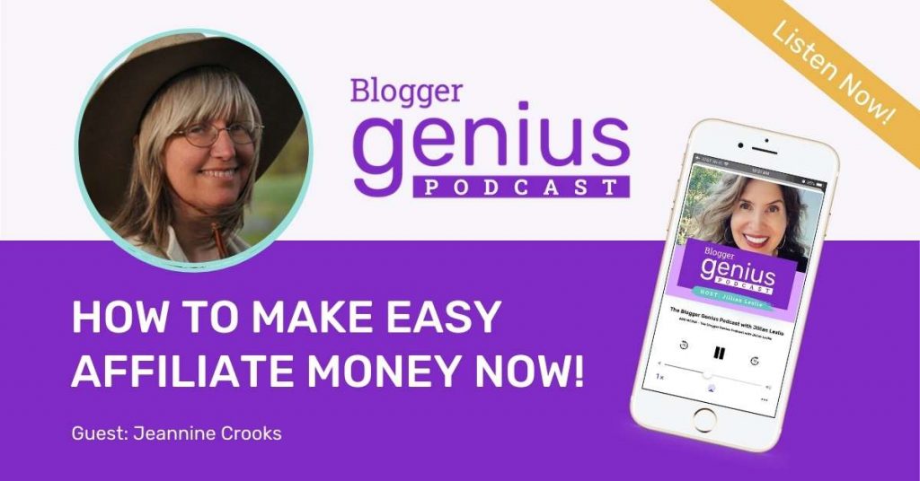 Find out how to make easy affiliate money now before the holidays in the new episode of The Blogger Genius Podcast with Jillian Leslie.