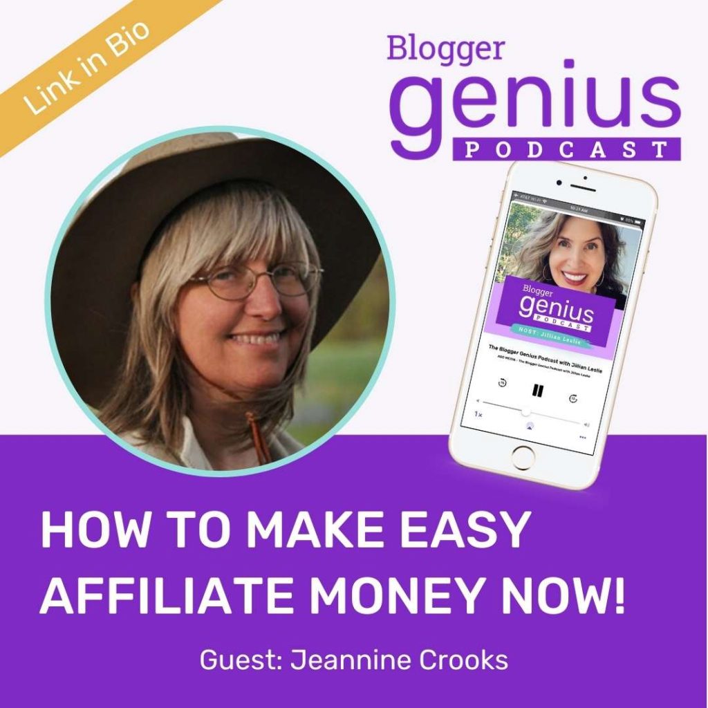 Listen now to find out how to make easy affiliate money now before the holidays in the new episode of The Blogger Genius Podcast with Jillian Leslie.