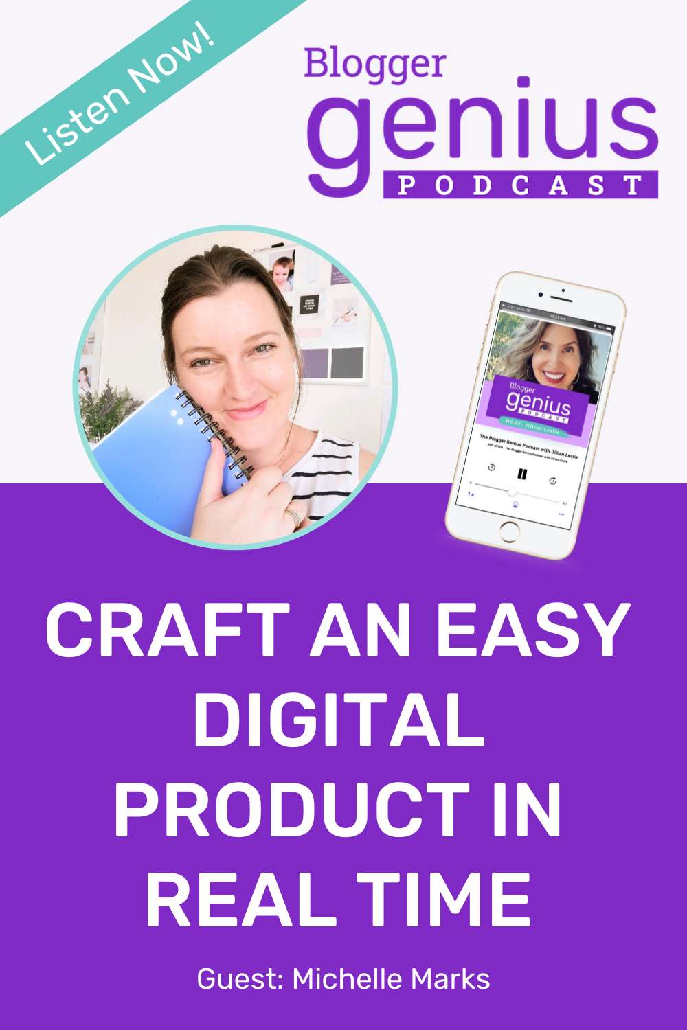 See how to craft an easy digital product in real time in this episode of The Blogger Genius Podcast with Jillian Leslie