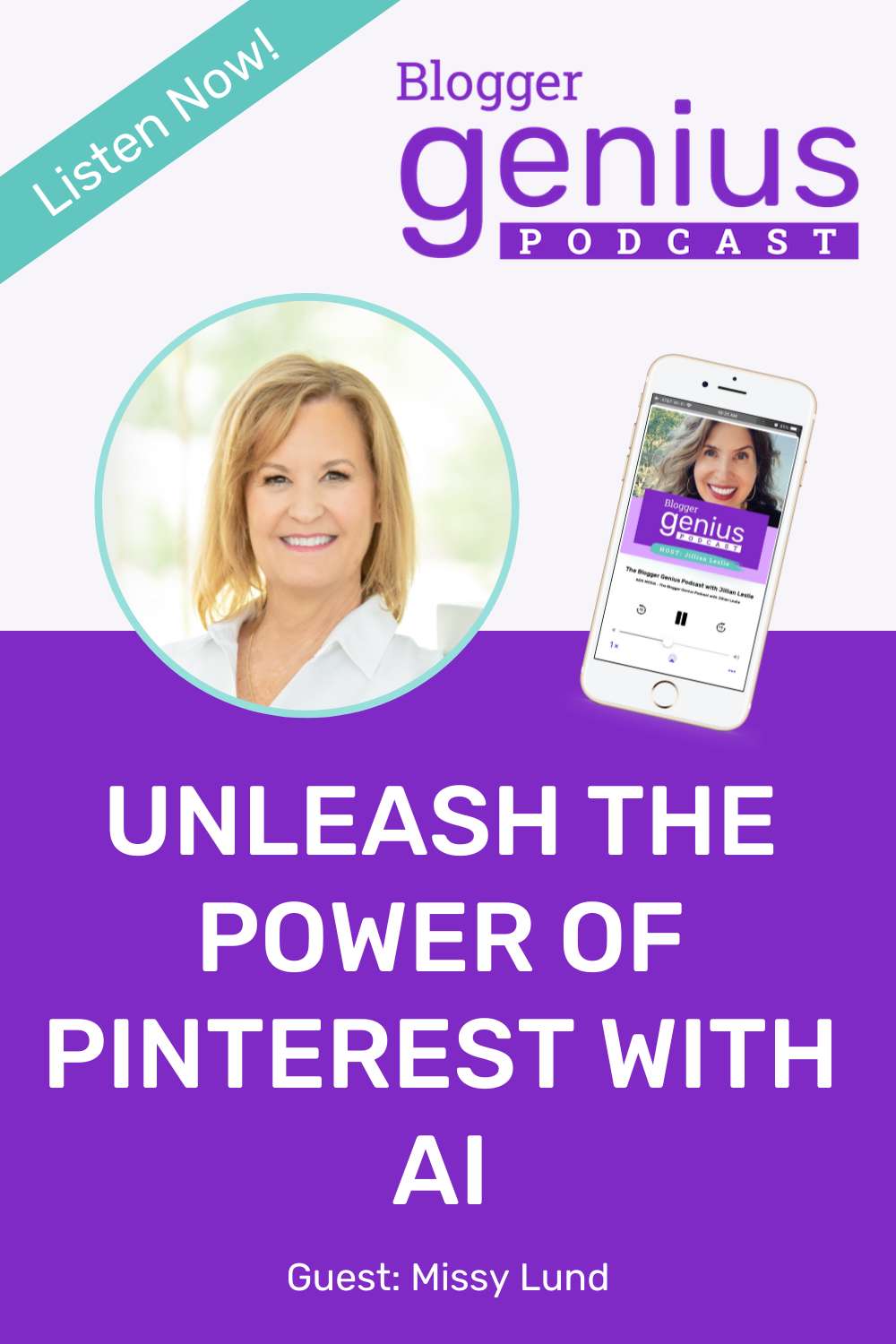 Unleashing the Power of Pinterest with AI | The Blogger Genius Podcast with Jillian Leslie